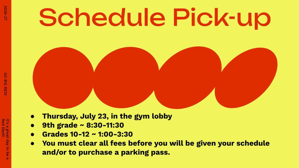 Schedule pick up